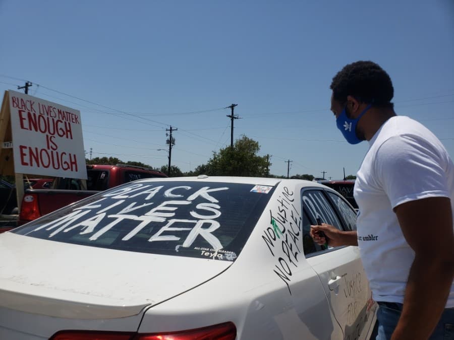 PHOTOS: Dozens of cars create a caravan in 'Justice for Javier Ambler' fight Aug. 15