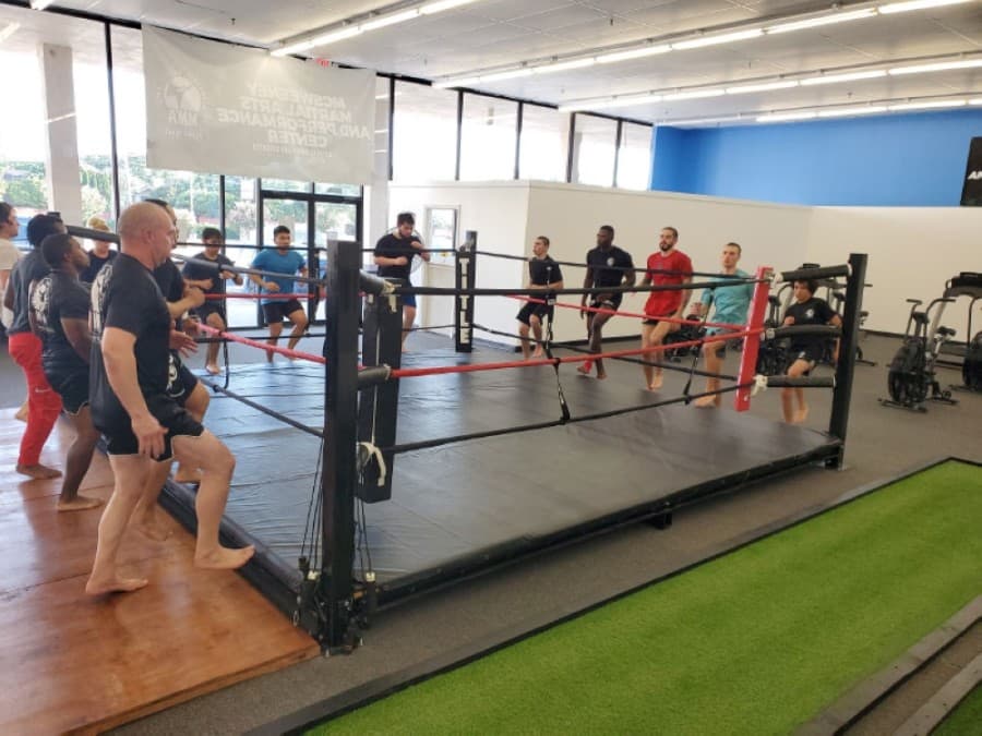 Members participate in one of McSweeney Martial Arts' activities. The gym teaches jiujitsu, kickboxing, sparring and strength and conditioning. (Courtesy McSweeney Martial Arts)