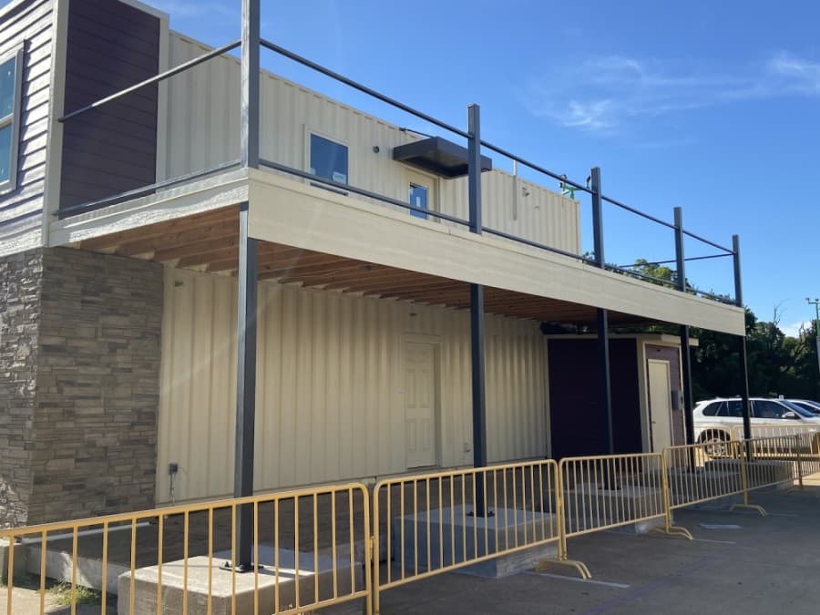 A new affordable housing community called the Cotton Groves will feature homes made of shipping containers. (Courtesy Habitat for Humanity)
