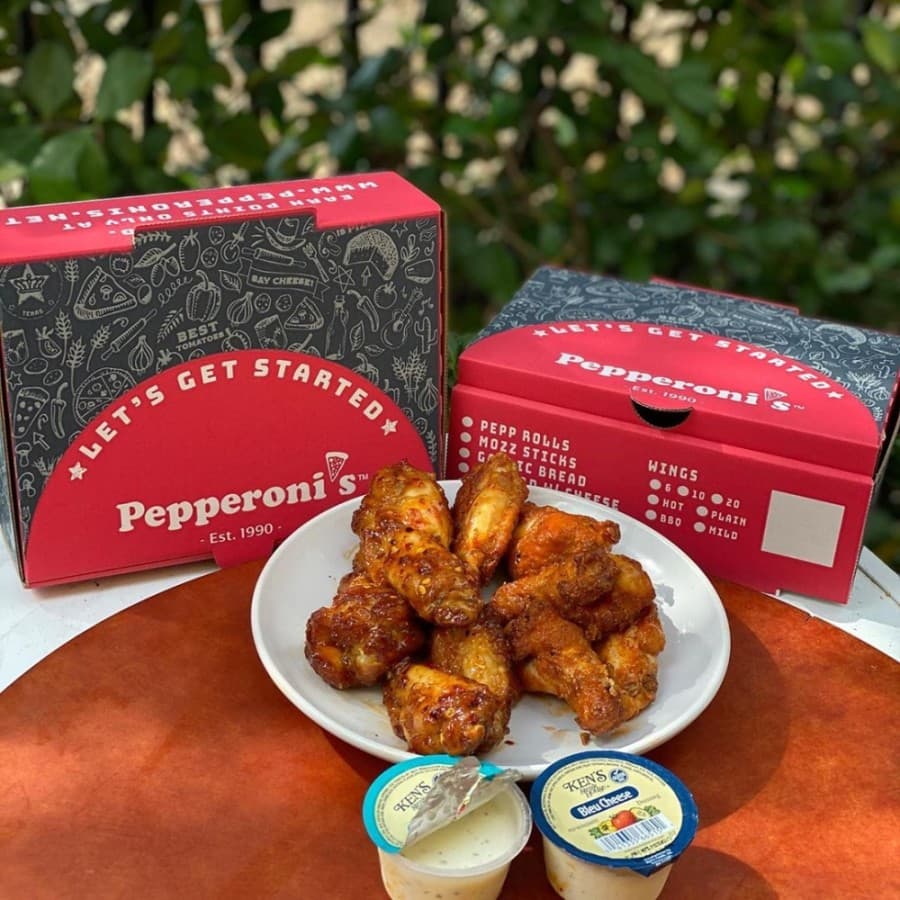 The restaurant will offer pizza, chicken wings, salad and more. (Courtesy Pepperoni's)
