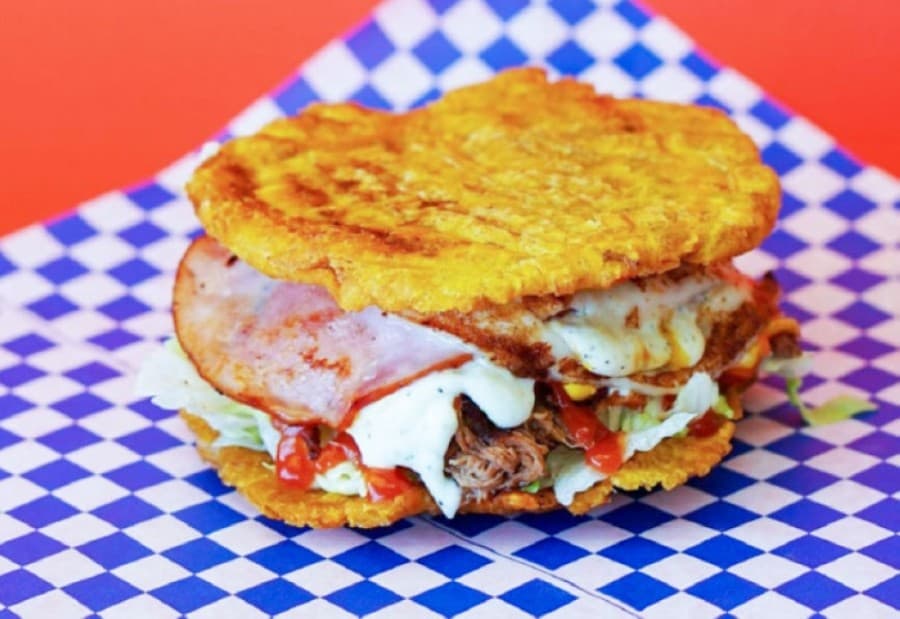 Patacon ($8.99-$9.49) is like a burger with fried plantain, ham and cheese.