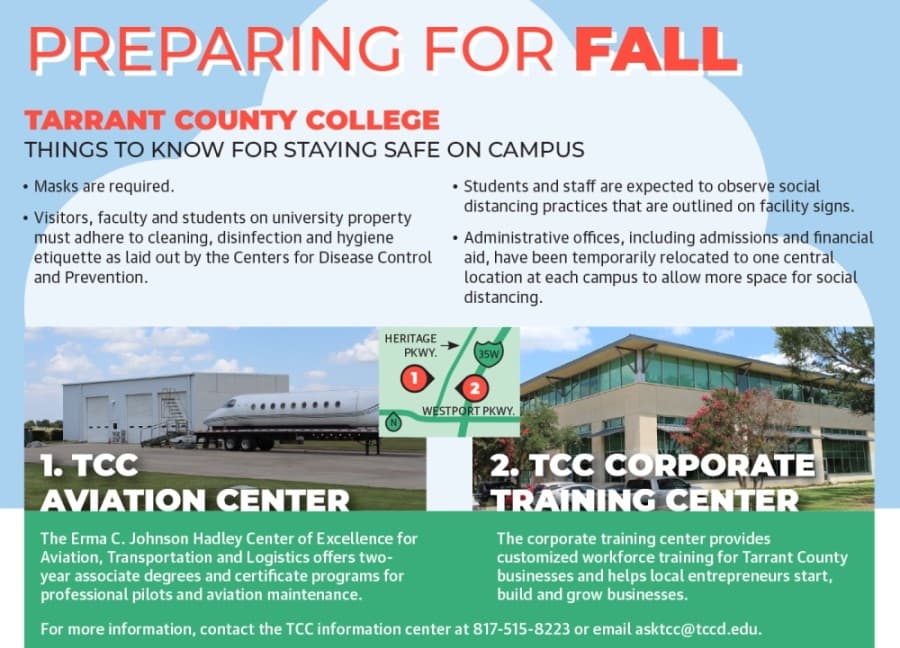 Classes were set to begin Aug. 24 at the Tarrant County College of Aviation, Transportation and Logistics. (Ian Pribanic/Community Impact Newspaper)