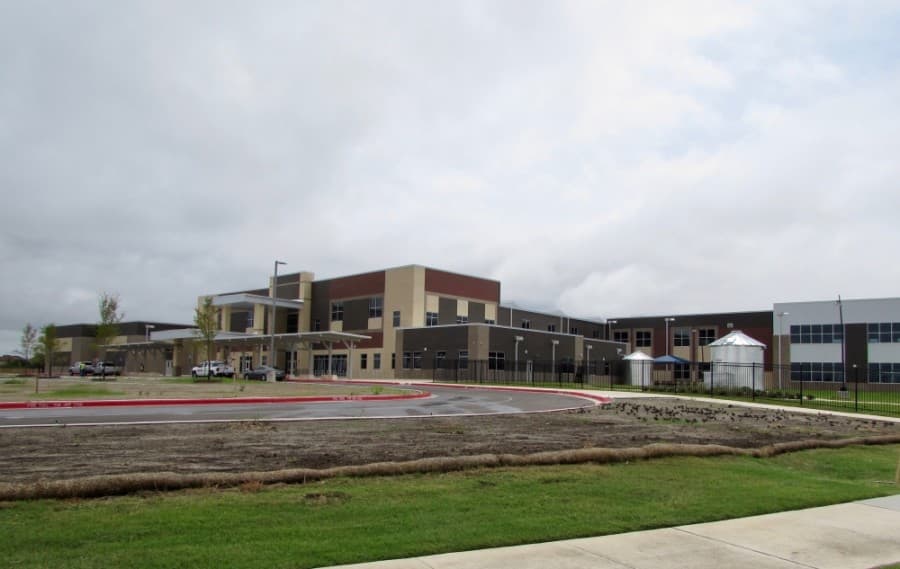 The Blazier Elementary Relief Campus is located on Vertex Boulevard in Southeast Austin. (Nicholas Cicale/Community Impact Newspaper)