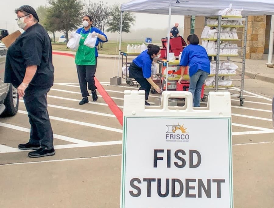 Frisco ISD distributed 292,789 "to go" meals from March to May and 112,126 meals in June. (Courtesy Frisco ISD)