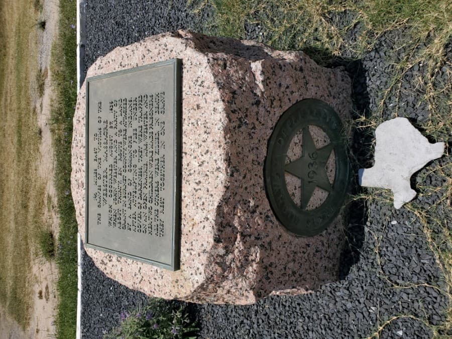A second monument to the Webster Massacre is located on 183A at Old Town Leander. (Brian Perdue/Community Impact Newspaper)