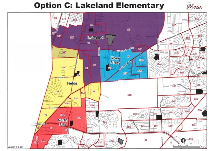 Trustees approved Option C attendance zones for the Lakeland Elementary School rebuild at the Sept. 8 meeting. (Courtesy Humble ISD)