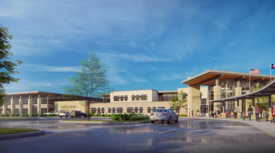 The rebuilt Lakeland Elementary School will open in August 2020. (Rendering courtesy Humble ISD)