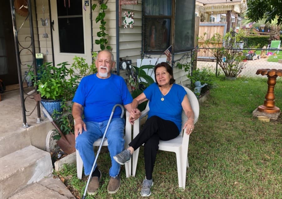 Emilio And Jovita Richarte said the San Jose neighborhood has remained pleasantly quiet over the 60 years they've lived there. (Sally Grace Holtgrieve/Community Impact Newspaper)