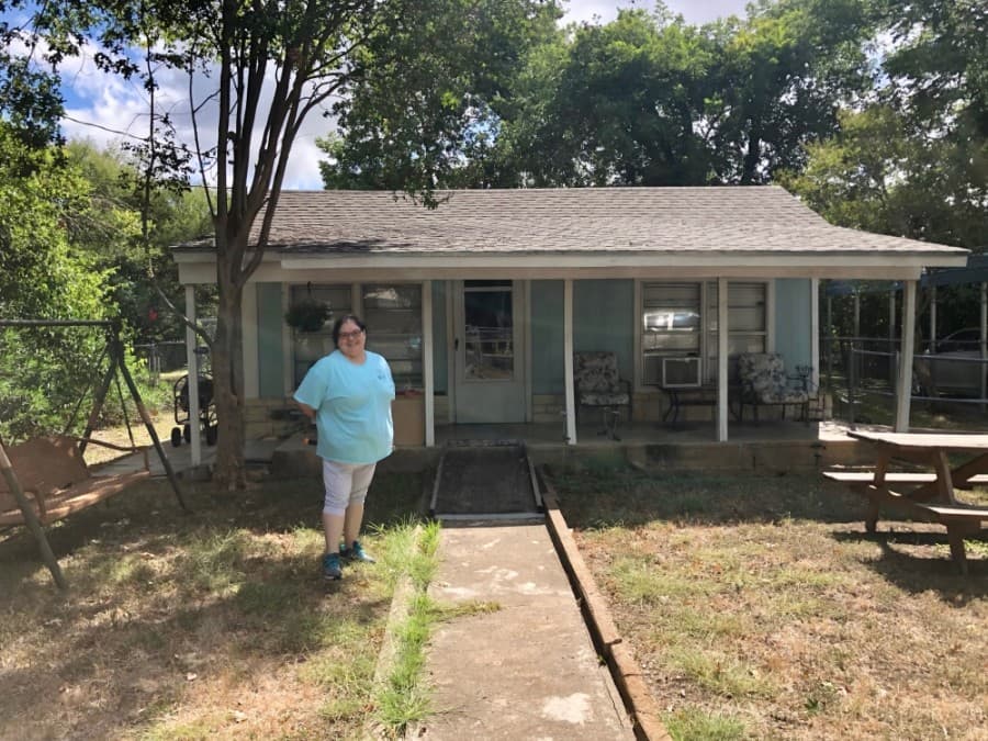 Melissa Cortez's grandparents built this home in the 1950s one room at a time as they earned money picking cotton in nearby fields. (Sally Grace Holtgrieve/Community Impact Newspaper)