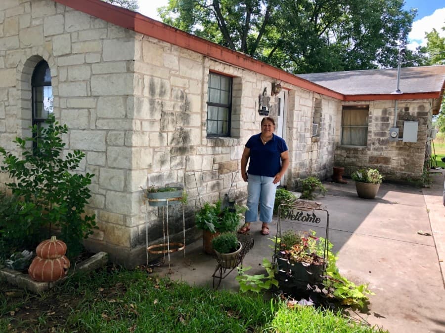 Mary Calixtro grew up playing in this house prior to inheriting it. (Sally Grace Holtgrieve/Community Impact Newspaper)
