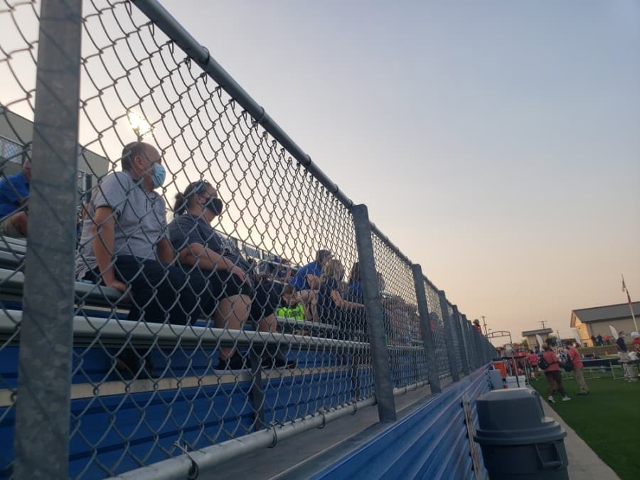 Attendance of the scrimmage was limited, and spectators were required to wear masks. (Ali Linan/Community Impact Newspaper)