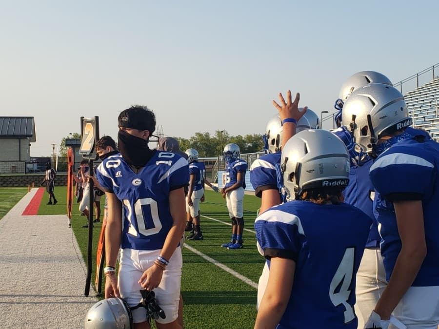East View High School played Georgetown High School in a series of scrimmage football games Sept. 18. (Ali Linan/Community Impact Newspaper)