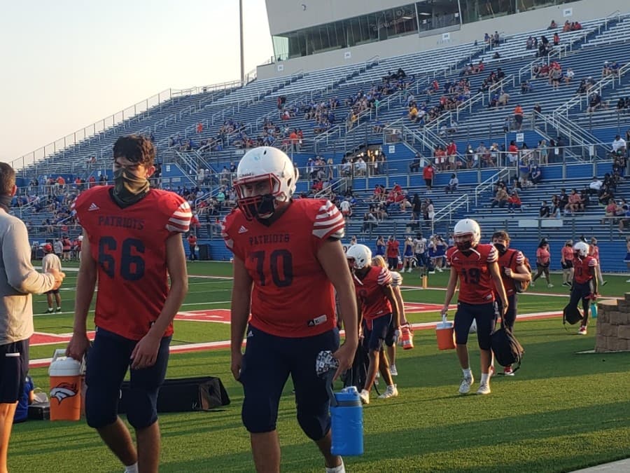 The Georgetown and East View high schools scrimmage game took place at the Georgetown ISD Athletic Complex Birkelbach Field. (Ali Linan/Community Impact Newspaper)