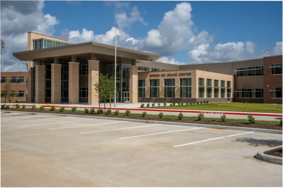 The Spring High School Ninth-Grade Center is a 147,000-square-foot, two-story building located at 19640 Lockridge Drive, Spring. (Courtesy Spring ISD)