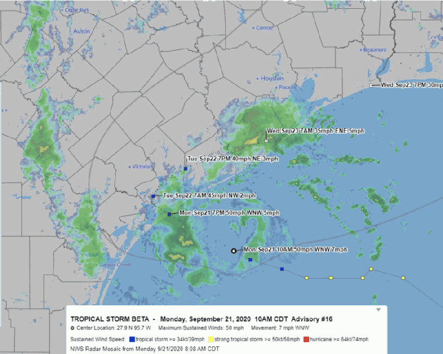 Disaster declaration issued for 4 Houston-area counties ahead of Tropical Storm Beta