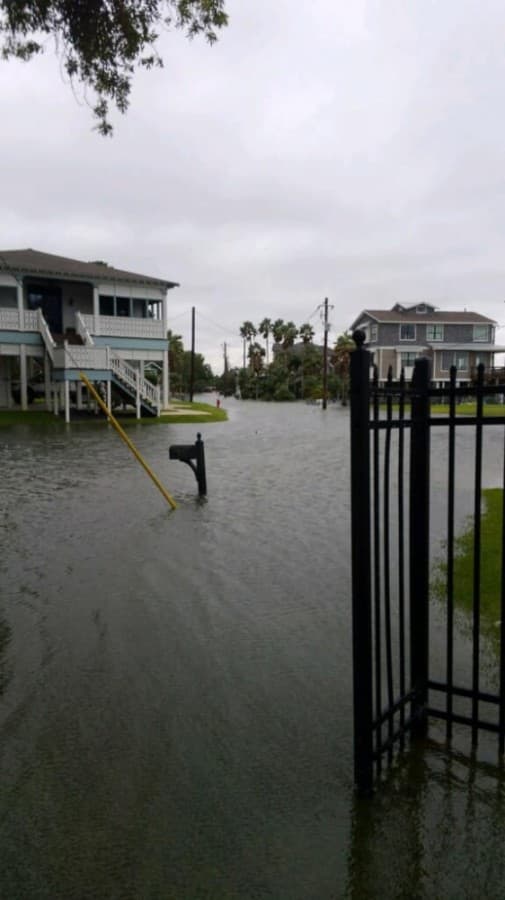 Residents on Cove Park Drive saw flooded streets Sept. 21. (Courtesy city of League City)