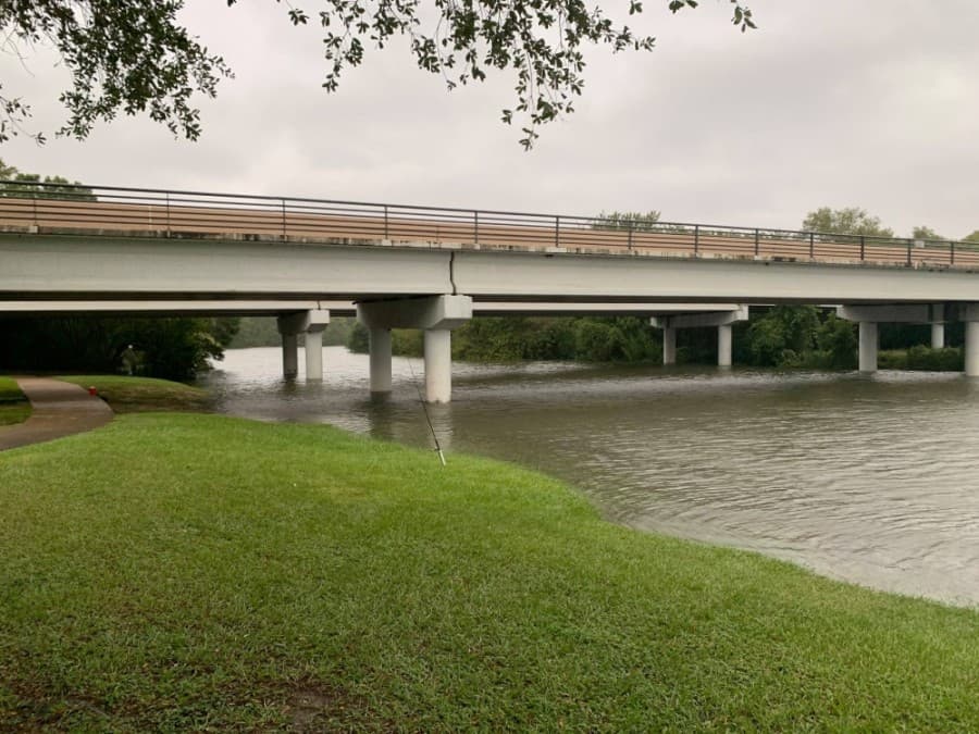 Clear Creek levels began rising the morning of Sept. 21. (Courtesy city of League City)