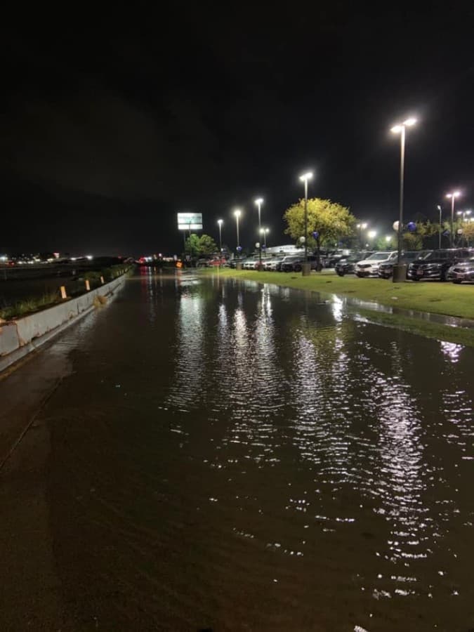 City officials advised residents not to attempt driving through standing water if they encounter it. (Courtesy city of League City)