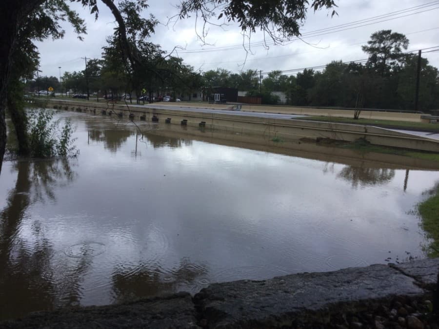 Mary's Creek received water at FM 2351 in Friendswood. (Courtesy city of Friendswood)