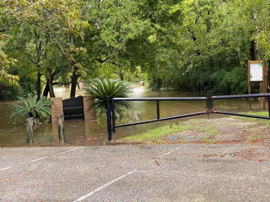 Friendswood saw high water in the Polly Ranch subdivision. (Courtesy a Friendswood resident)