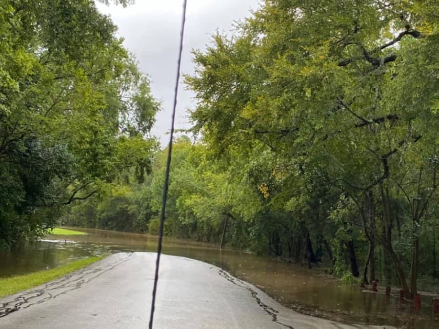 Friendswood saw high water in the Polly Ranch subdivision. (Courtesy a Friendswood resident)