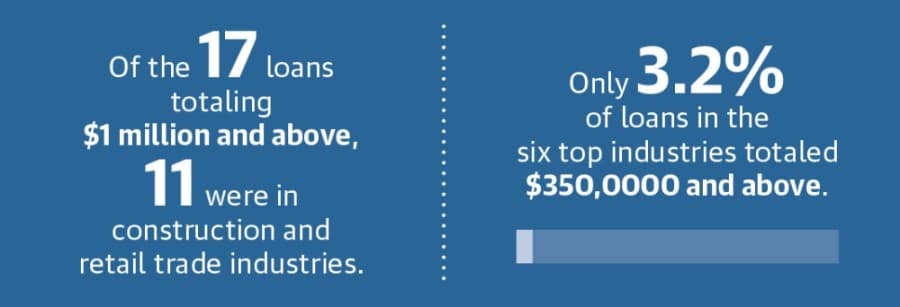 Data shows 4,129 area companies received Paycheck Protection Program loans from the U.S. Small Business Administration. (Designed by Ronald Winters/Community Impact Newspaper)