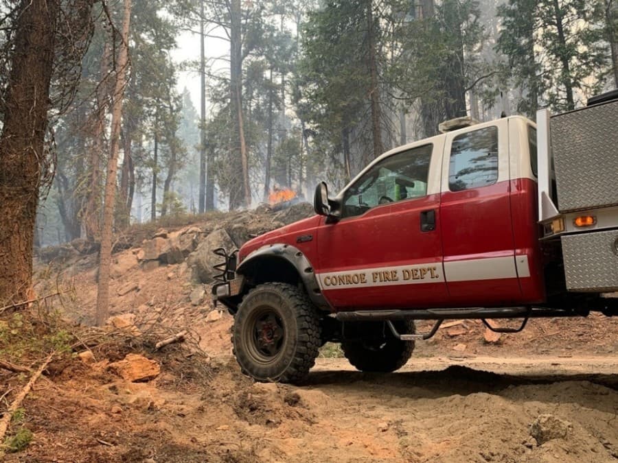 Montgomery County firefighters battle largest single wildfire in California’s history