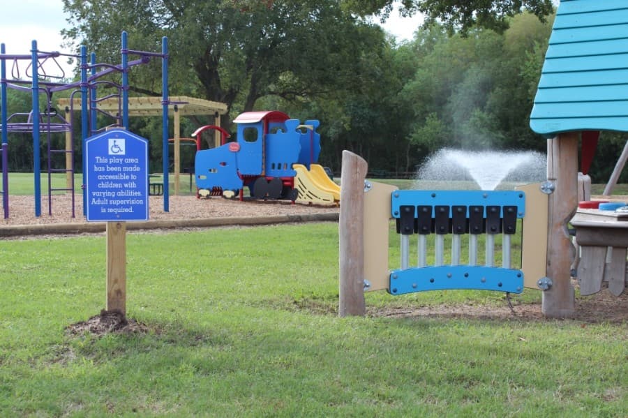 All of the amenities at Broussard Park are compliant with the Americans with Disabilities Act, City Manager Rob Hauck said. (Anna Lotz/Community Impact Newspaper)