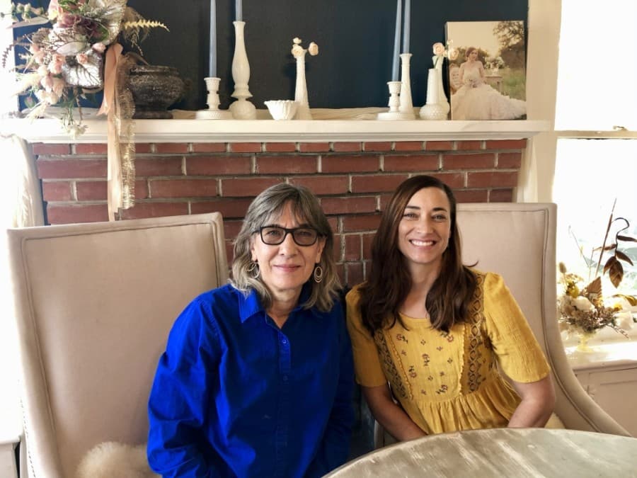 Donna Bennett (left) opened Visual Lyrics with her daughter Trisha Dunn in 2000. (Sally Grace Holtgrieve/Community Impact Newspaper)