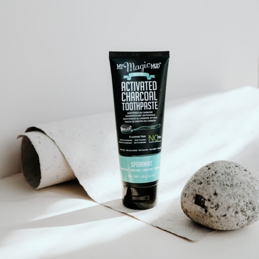 Activated charcoal toothpaste is one of the company's best selling items. (Courtesy My Magic Mud)