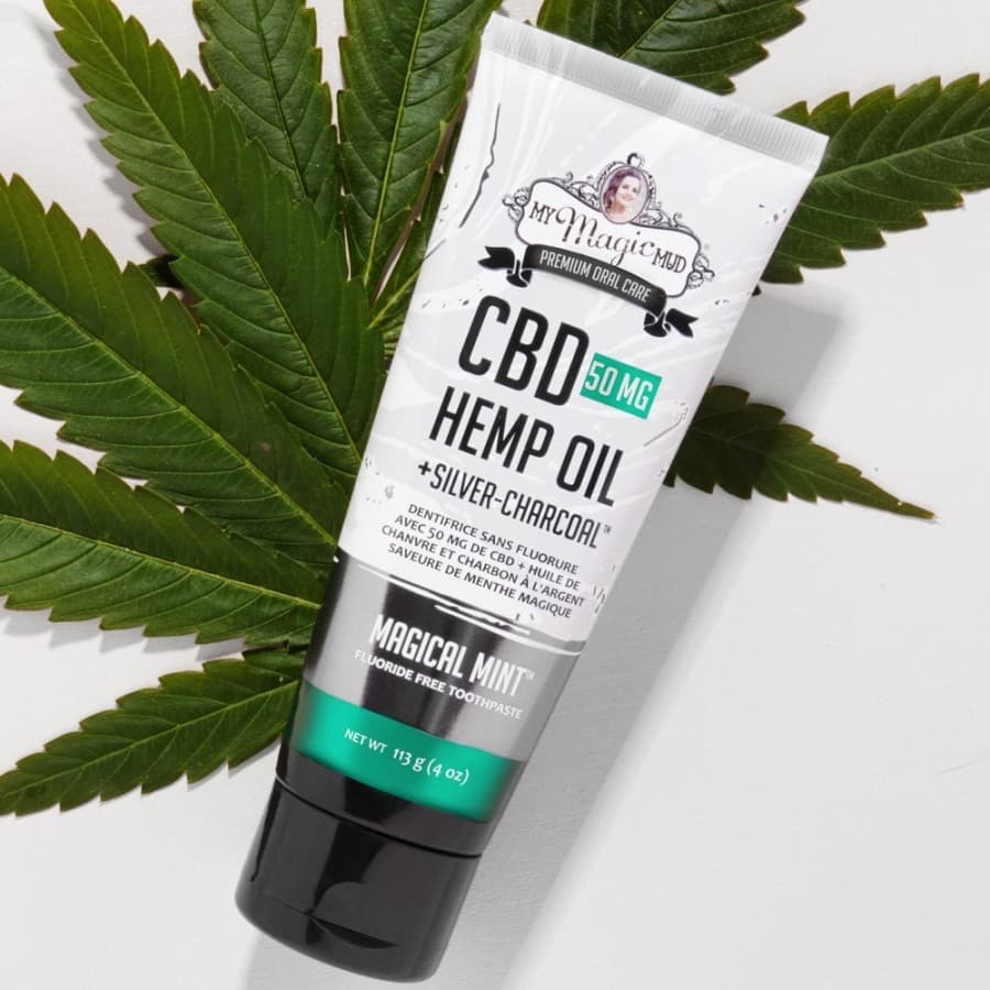 Toothpaste with CBD and hemp seed oil is one of the new product lines introduced this year. (Courtesy My Magic Mud)