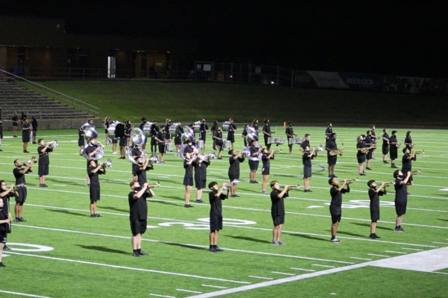 Both the Kempner High School dance team and the band performed at half time. (Photos by Claire Shoop)