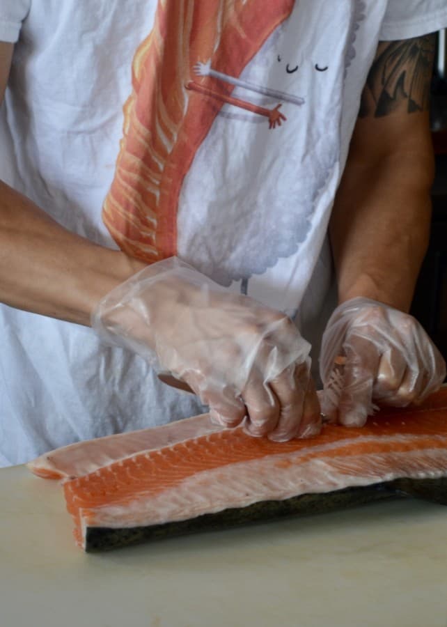 Mike Kim prepares sushi daily. (Taylor Girtman/Community Impact Newspaper)