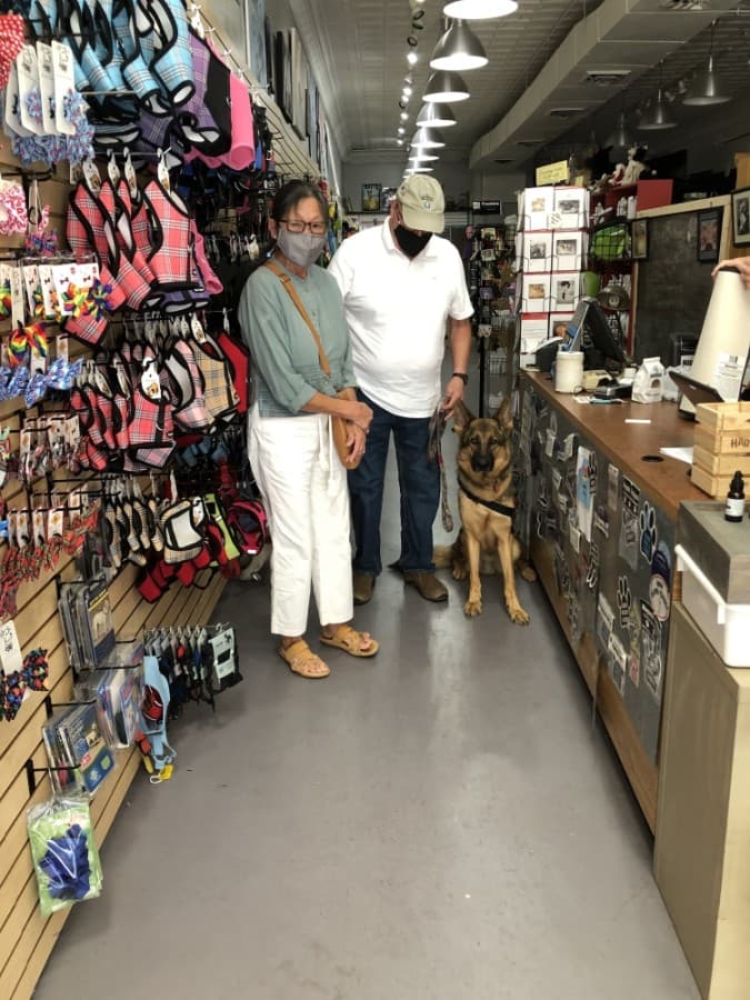 In addition to treats, the business sells dog collars, leashes and toys. (Courtesy The Canine Cookie Company)