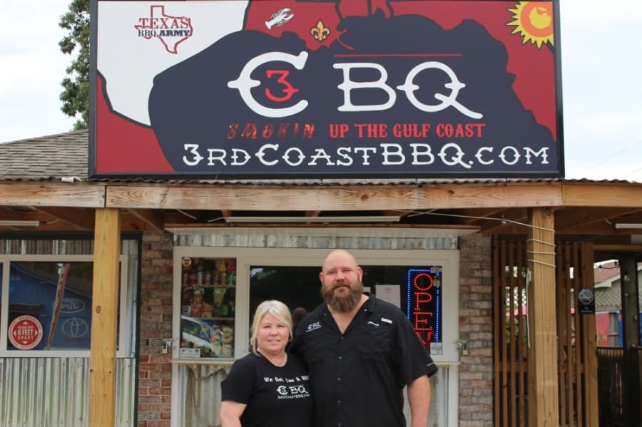 Dee Dee and Troy Mulligan are co-owners of 3rd Coast BBQ & Catering. (Ben Thompson/Community Impact Newspaper)