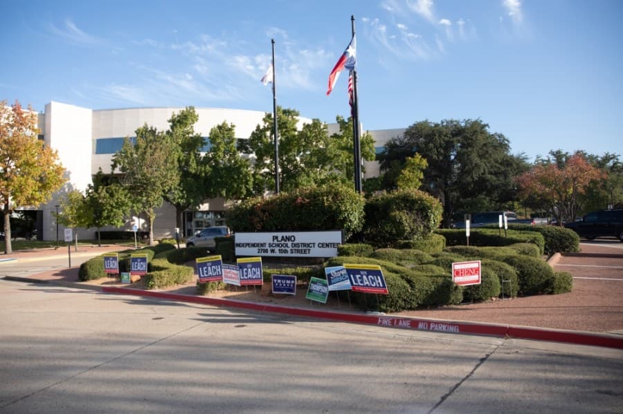 More than 1,000 voters visited Plano ISD's Administration Building to vote on the first day of early voting. (Liesbeth Powes/Community Impact Newspaper)