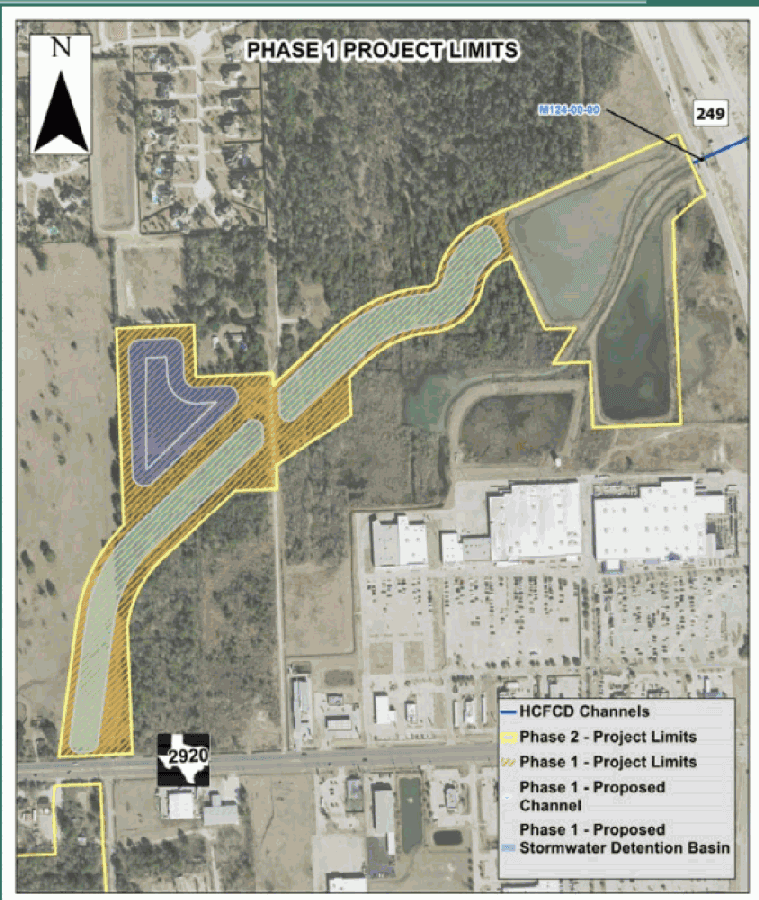 Construction slated to begin this winter for drainage improvement project near FM 2920, Hwy. 249 in Tomball