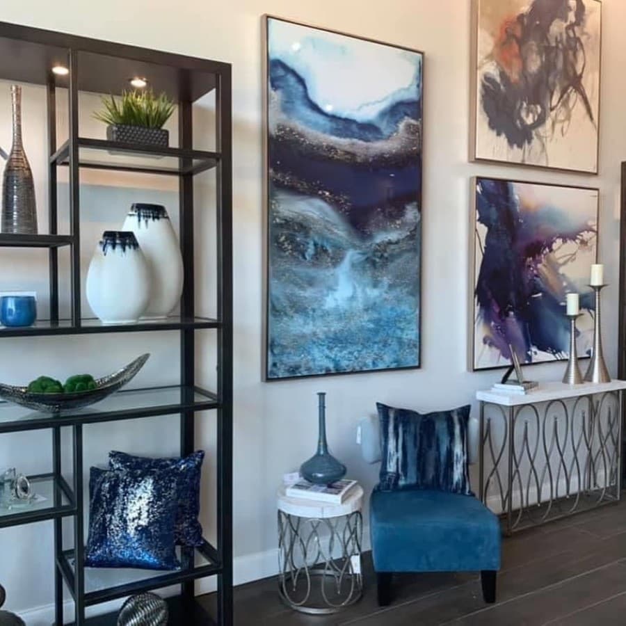 Available art and decor styles include contemporary, traditional, modern and abstract. (Courtesy Oasis Accents)
