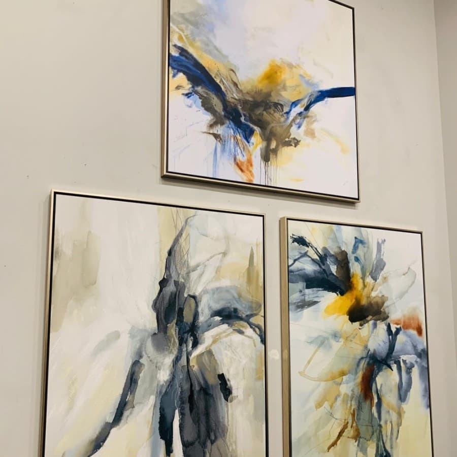 Canvas art is sourced from mid- and high-end art showrooms across the country. (Courtesy Oasis Accents)