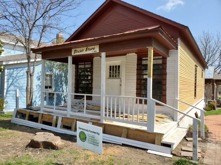 New front porches were part of the renovations at Heritage Village at Chestnut Square. (Courtesy The Heritage Guild of Collin County)