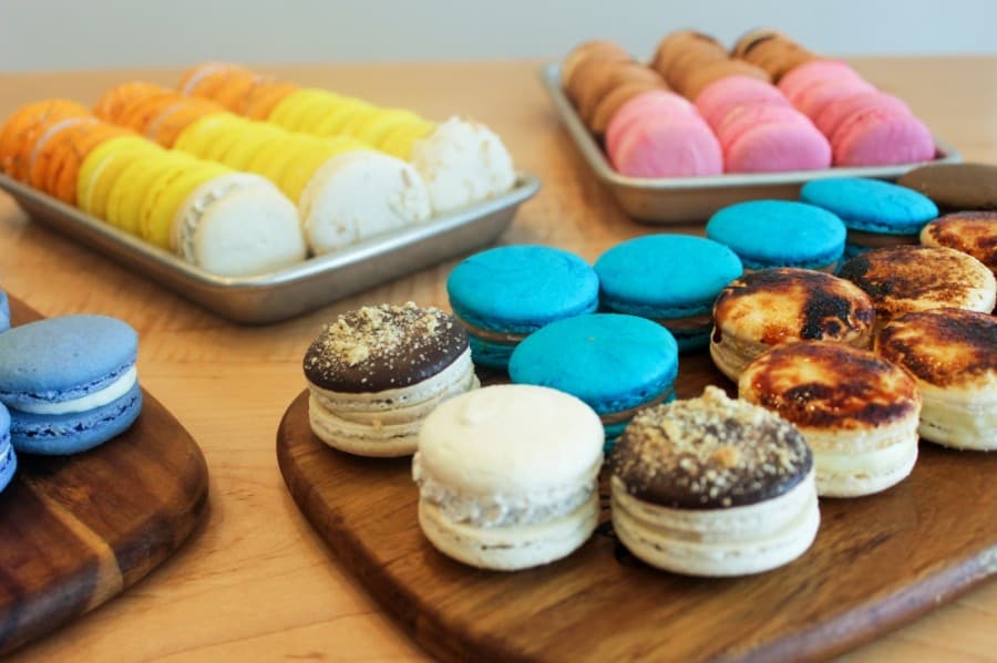 Luliet Creamery + Bake Shop offers 15-18 macaron ($2.25 each) flavors on a daily basis. (Hannah Zedaker/Community Impact Newspaper)