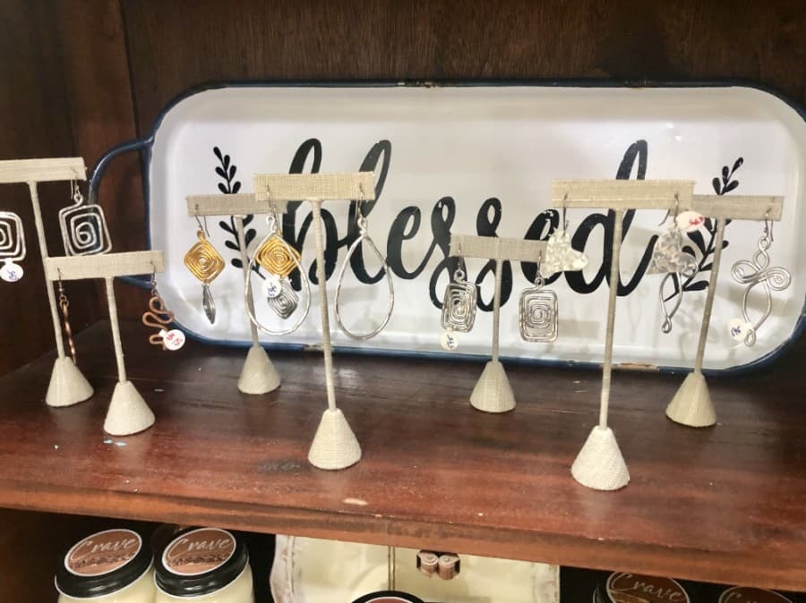 Merchandise is made by Stevens, comes from other artists, vendors or wholesalers. (Sally Grace Holtgrieve/Community Impact Newspaper)