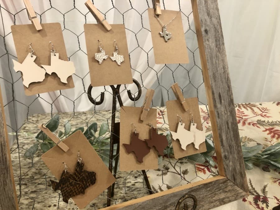 Merchandise is made by Stevens, comes from other artists, vendors or wholesalers. (Sally Grace Holtgrieve/Community Impact Newspaper)