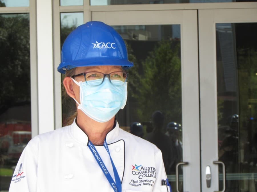 Chef and Culinary Arts Department Chair Stephanie Herrington said the new ACC facility will be "top notch." (Nicholas Cicale/Community Impact Newspaper)