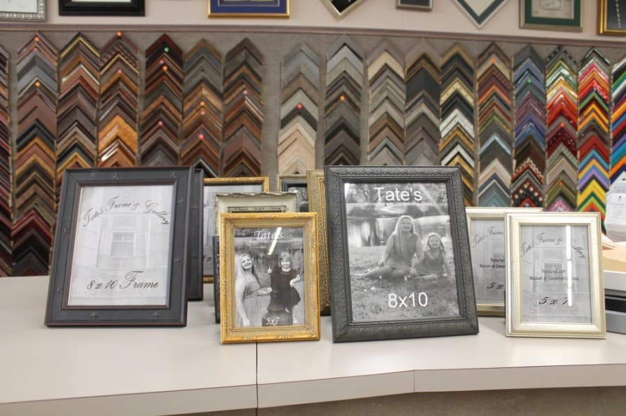 Owner Randall Tate and his family make all frames in-house. (Colleen Ferguson/Community Impact Newspaper)