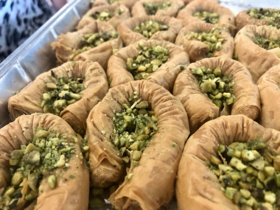 Fresh baklava is on the menu. (Sally Grace Holtgrieve/Community Impact Newspaper)