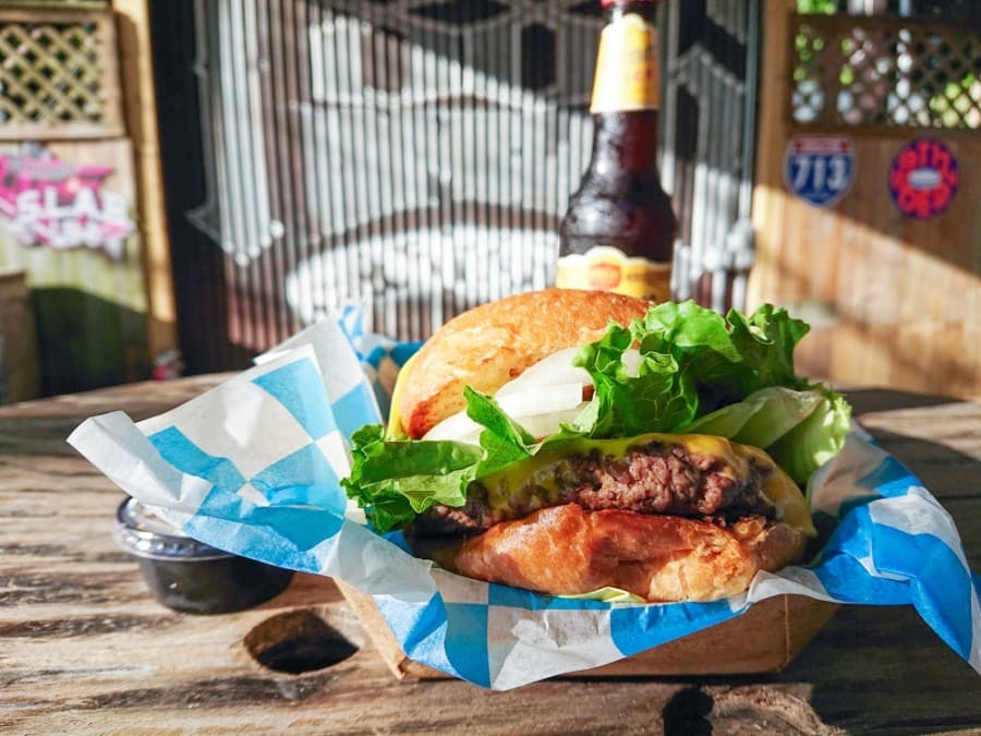 The business now serves burgers and sandwiches. (Courtesy 1886 Humble Backyard)