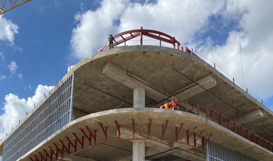 The Allen high-rise project marks construction milestones