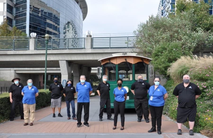 Town Center Trolley, providing free rides on 4.1-mile route, now under The Woodlands Township ownership