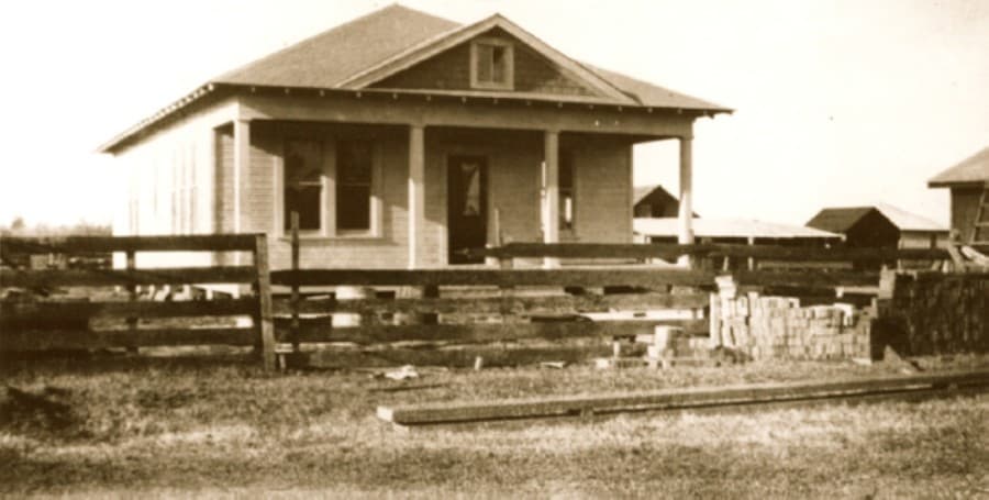 W.A. Dean documented the building of his home off Commerce Street in the early 1900s. (Courtesy Celeste Graves)